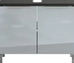 Waschbeckenunterschrank CORUS Graphit/ silbergrau