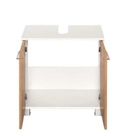 Waschbeckenunterschrank PARIS 60 x 53 cm Weiß/ Wotan Eiche