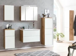 Waschtisch GENT weiß/braun 80cm