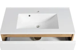 Waschtisch GENT weiß/braun 80cm