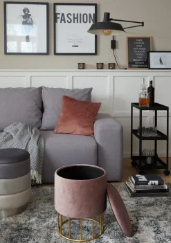 Webteppich MODENA 160 x 230 cm grau/gold