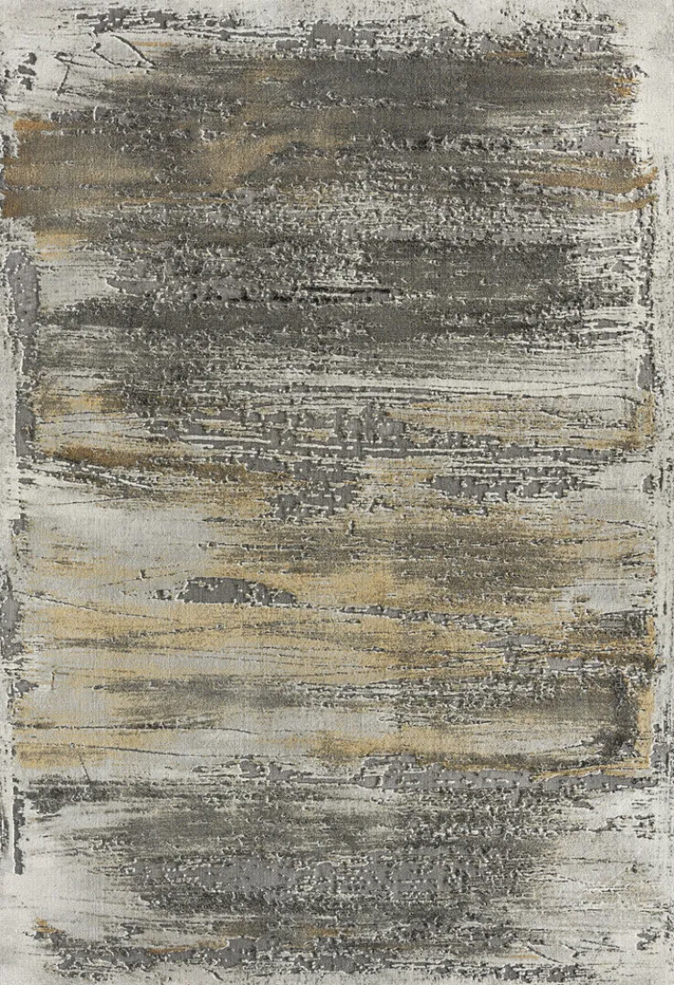 Webteppich MODENA 80 x 150 cm grau/gold