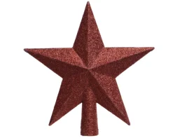 Weihnachtsbaumschmuck Kunststoff 19 x 4,2 x 19 cm Rot