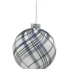 Weihnachtskugel BLACK FOREST Glas Ø 10 cm Grau/Schwarz/Weiß