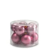 Weihnachtskugel 10ER BOX Glas Ø 6 cm matt/hochglanz Vintage Rosa