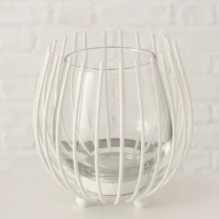 Windlicht Set LAVAL 4-teilig weiß