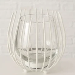 Windlicht Set LAVAL 4-teilig weiß