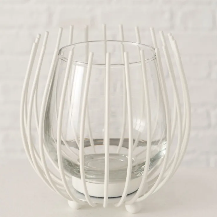 Windlicht Set LAVAL 4-teilig weiß