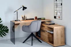 Winkelschreibtisch 142 x 140 x 74 cm Holznachbildung braun