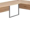 Winkelschreibtisch CLYDE 223 x 170 cm Mauvella-Oak-Dekor/silberfarbig matt