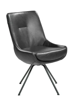 WK WOHNEN WK-WOHNEN Stuhl Lederbezug schwarz