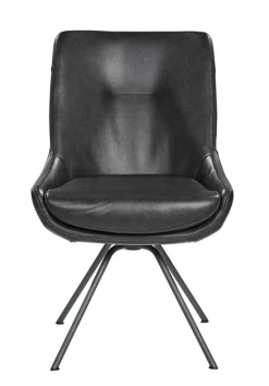 WK WOHNEN WK-WOHNEN Stuhl Lederbezug schwarz
