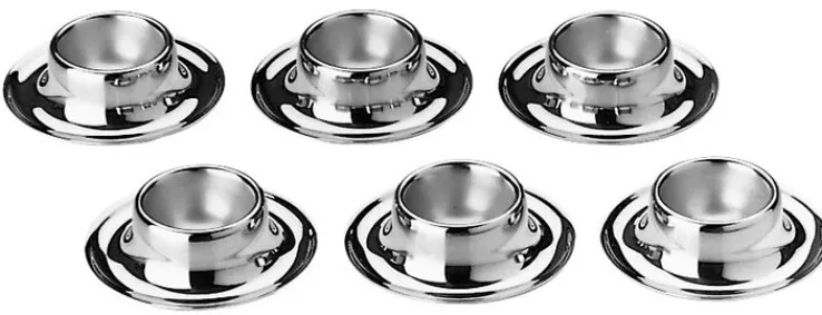 WMF Eierbecher 6er Set silberfarbig