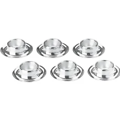 WMF Eierbecher 6er Set silberfarbig