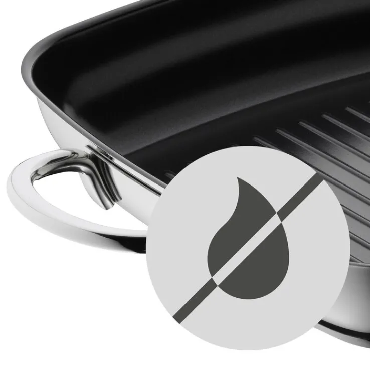 WMF Grillpfanne 28 x 28 cm Edelstahl silberfarbig