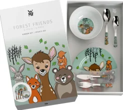 WMF Kindergeschirr-Set FOREST FRIENDS 6-teilig Porzellan/Edelstahl