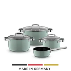 WMF Kochtopfset FUSIONTEC MINERAL PRO 7-teilig Eucalyptus Haze