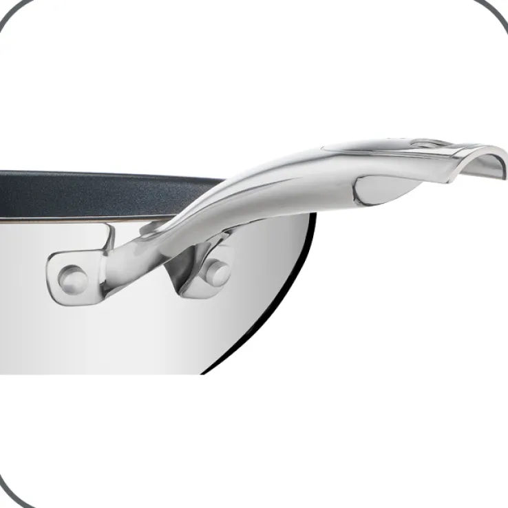 WMF Pfannenset DUETTO Edelstahl 3-tlg. 20/24/28 cm Silberfarbig/Schwarz