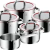 WMF Topf-Set FUNCTION 4 5-teilig Edelstahl silberfarbig