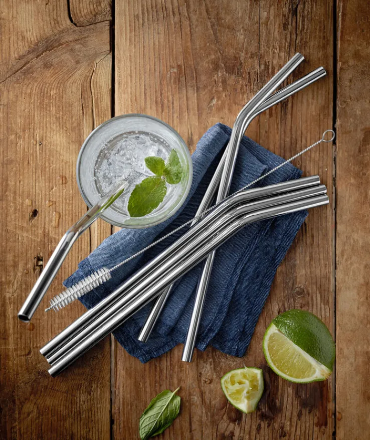 WMF Trinkhalm Set BARIC I 7-teilig Edelstahl