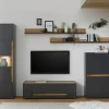Wohnkombi 20 CITY 5-teilig 350 x 197 cm Anthrazit/Wotan Eiche Dekor
