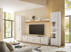 Wohnkombi 17 LONG ISLAND 4-teilig 330x200 cm weiß/braun