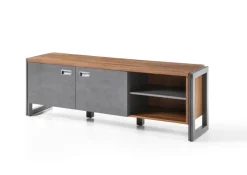 Wohnkombi I DETROIT 4-teilig 360 x 170 cm braun/anthrazit