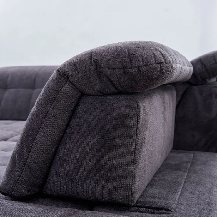 QUARTIER Wohnlandschaft LANCE 323 x 260 cm Stoffbezug belle black