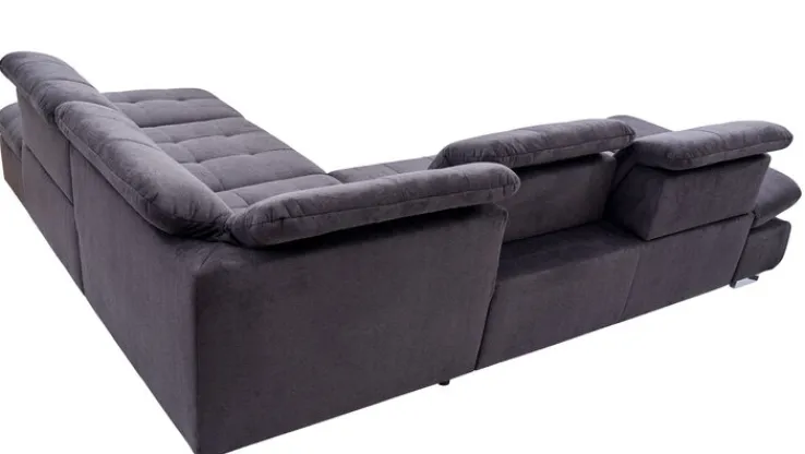 QUARTIER Wohnlandschaft LANCE 323 x 260 cm Stoffbezug belle black