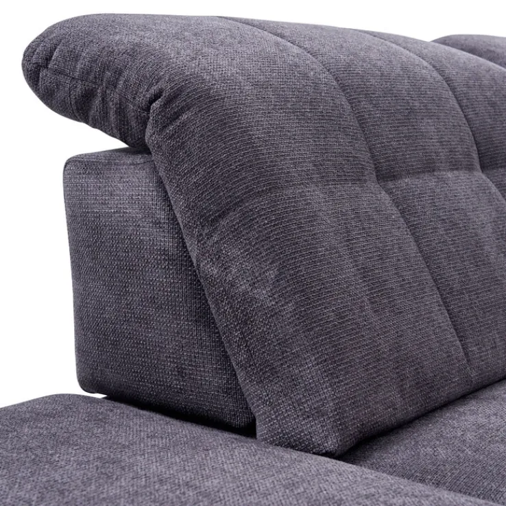 QUARTIER Wohnlandschaft LANCE 323 x 260 cm Stoffbezug belle black