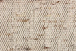 Wollteppich WOLFEGG Bubbles 70 x 130 cm beige