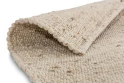 Wollteppich WOLFEGG Bubbles 70 x 130 cm beige