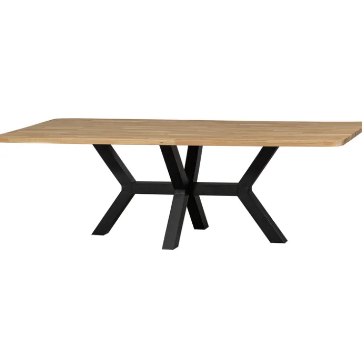 XL-Tisch COMBI-TABLO 240 x 100 cm Eiche massiv Spinn-Gestell