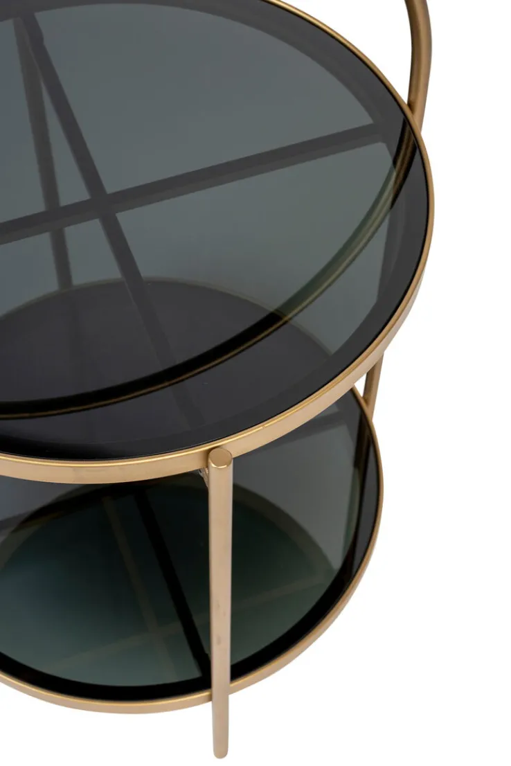 zuiver Beistelltisch EVE goldfarbig/ schwarz