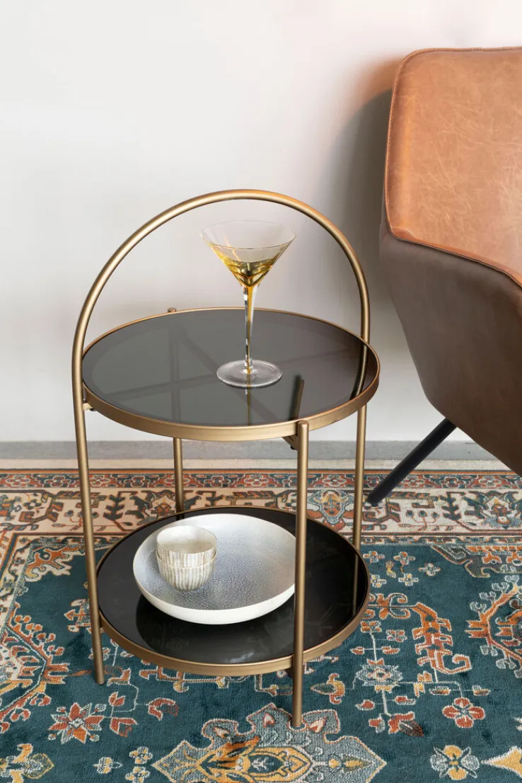 zuiver Beistelltisch EVE goldfarbig/ schwarz