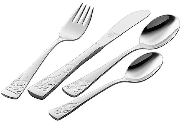 ZWILLING Kinderbesteck-Set TEDDY 4-teilig Edelstahl