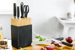 ZWILLING Messerblock NOWS 7-teilig schwarz/ braun